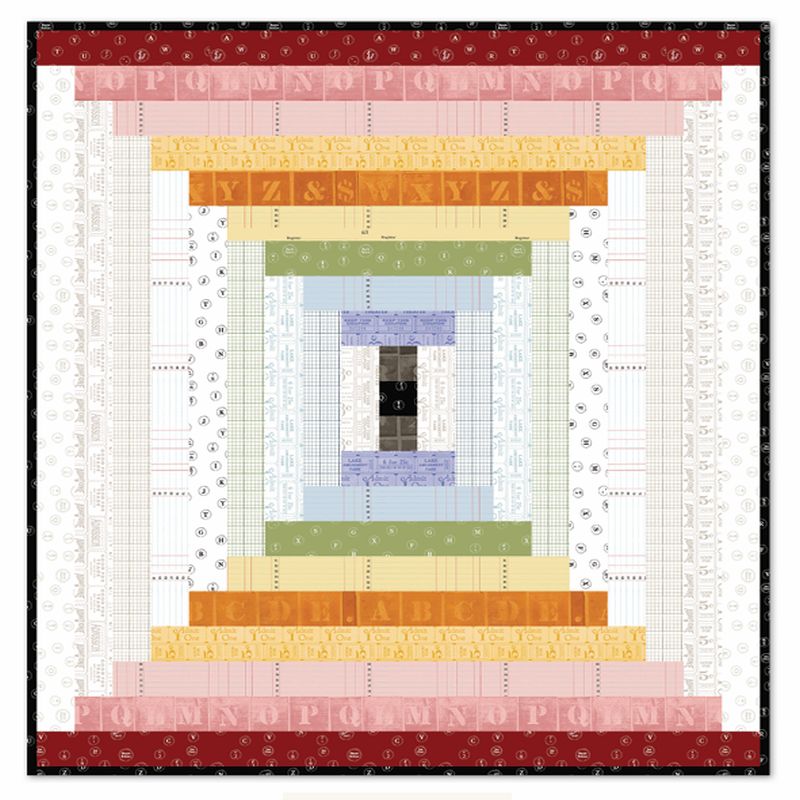 Free Courthouse Steps Jelly Roll Friendly PDF Quilt Pattern