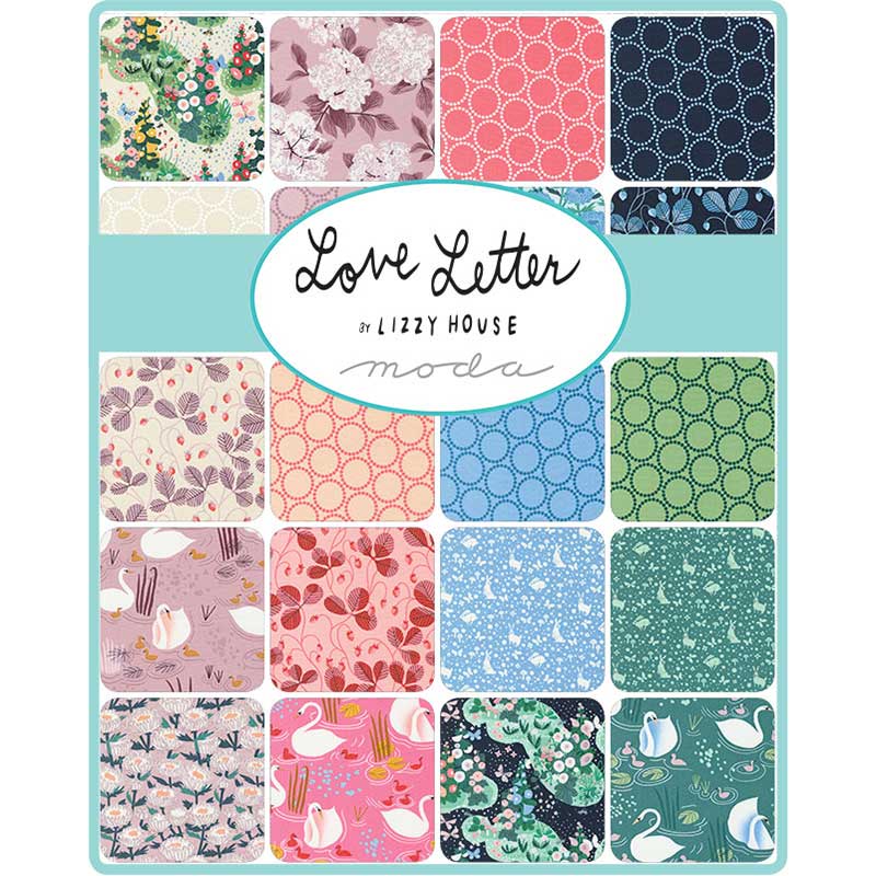 Moda Love Letter Swan Floral Jelly Roll 37120JR