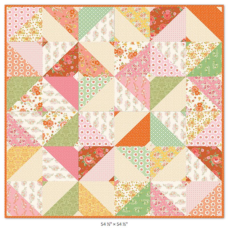 Free Peach Cobbler Layer Cake Friendly PDF Quilt Pattern