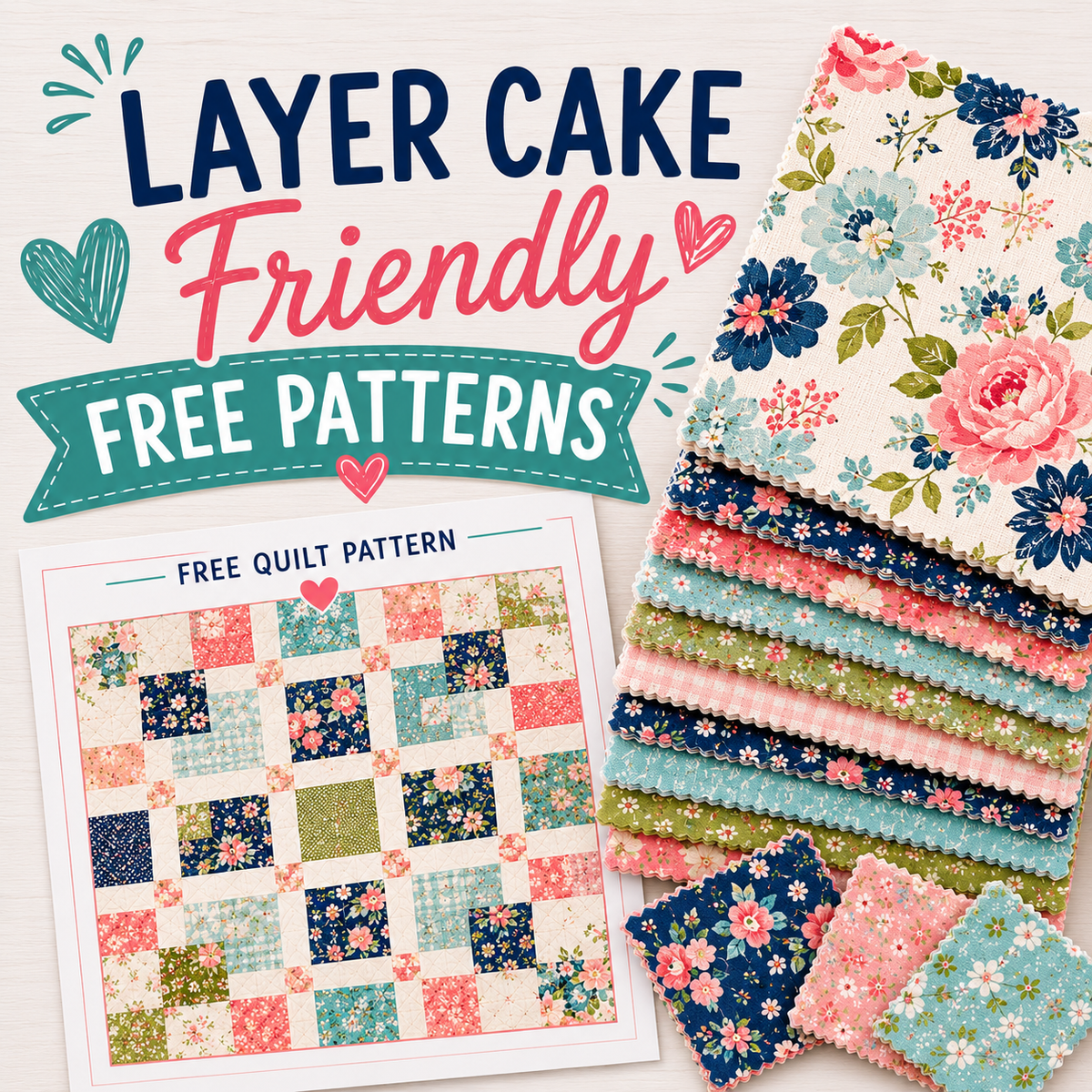 10" Layer Cake Friendly Free Quilting & Sewing Patterns
