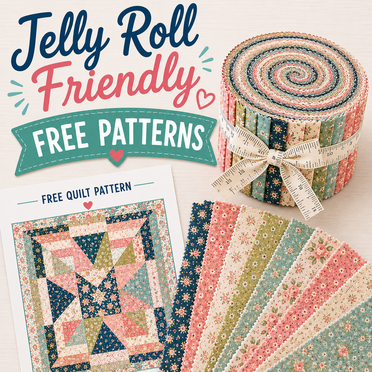 Jelly Roll Friendly Free Quilting & Sewing Patterns