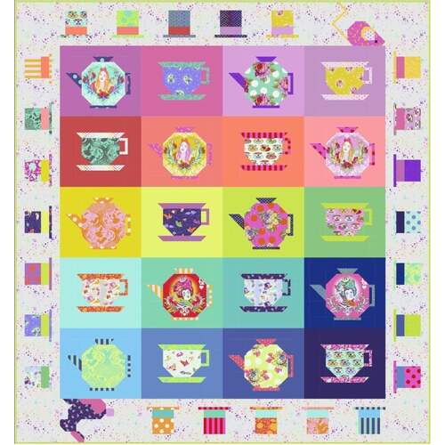 Tula Pink Curiouser Mad Hatter Tea Party Quilt Kit