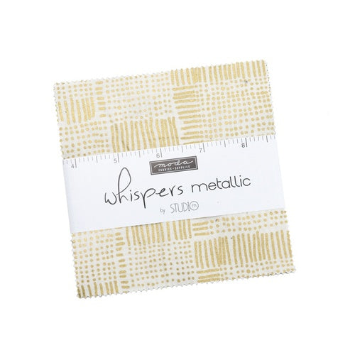 Moda Whispers Metallic 5" Charm Squares 33550PP