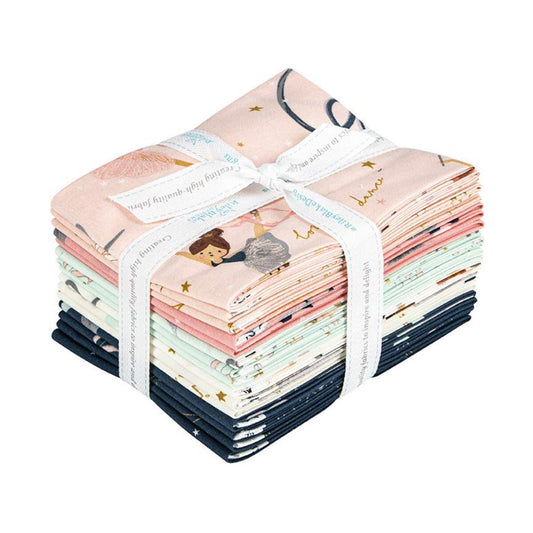 Riley Blake Spin & Twirl Stars Ballet Sparkle Fat Quarter Bundle FQ-11610-15