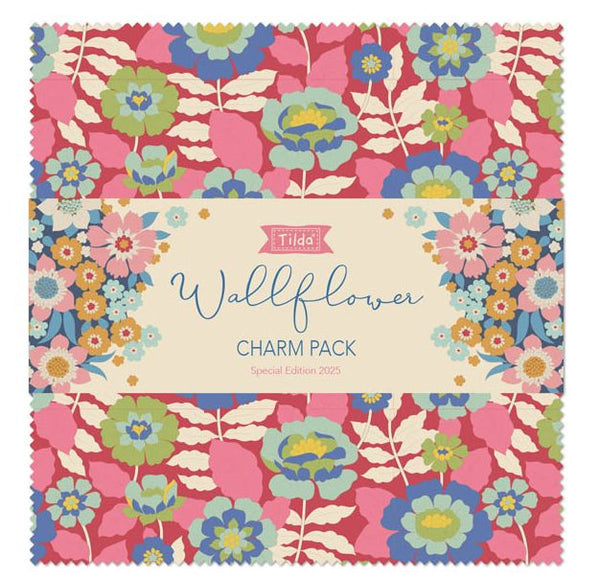 Tilda Wallflower Floral 5" Charm Squares Fabric Pack