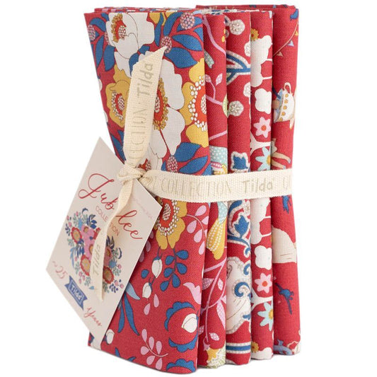 Tilda Jubilee Celebration Fat Quarter Bundle Red 30012