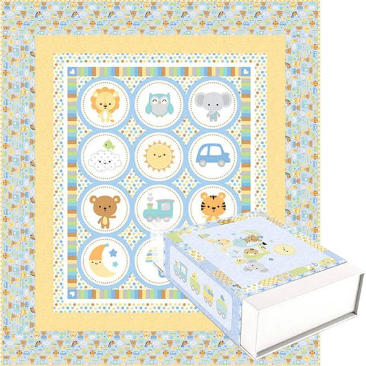Riley Blake Special Delivery Baby Animals Boxed Quilt Panel Kit