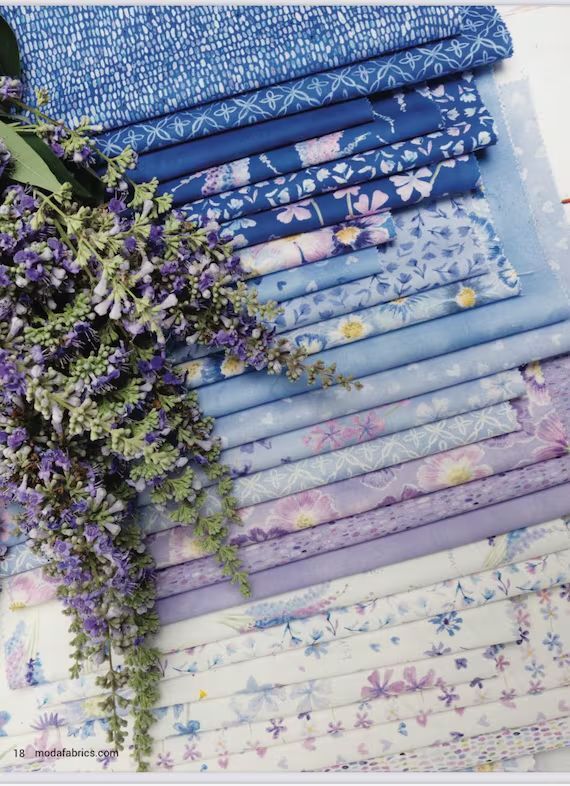 Moda Delphinium Purple Floral Layer Cake 24650LC