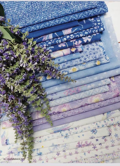 Moda Delphinium Purple Floral Layer Cake 24650LC