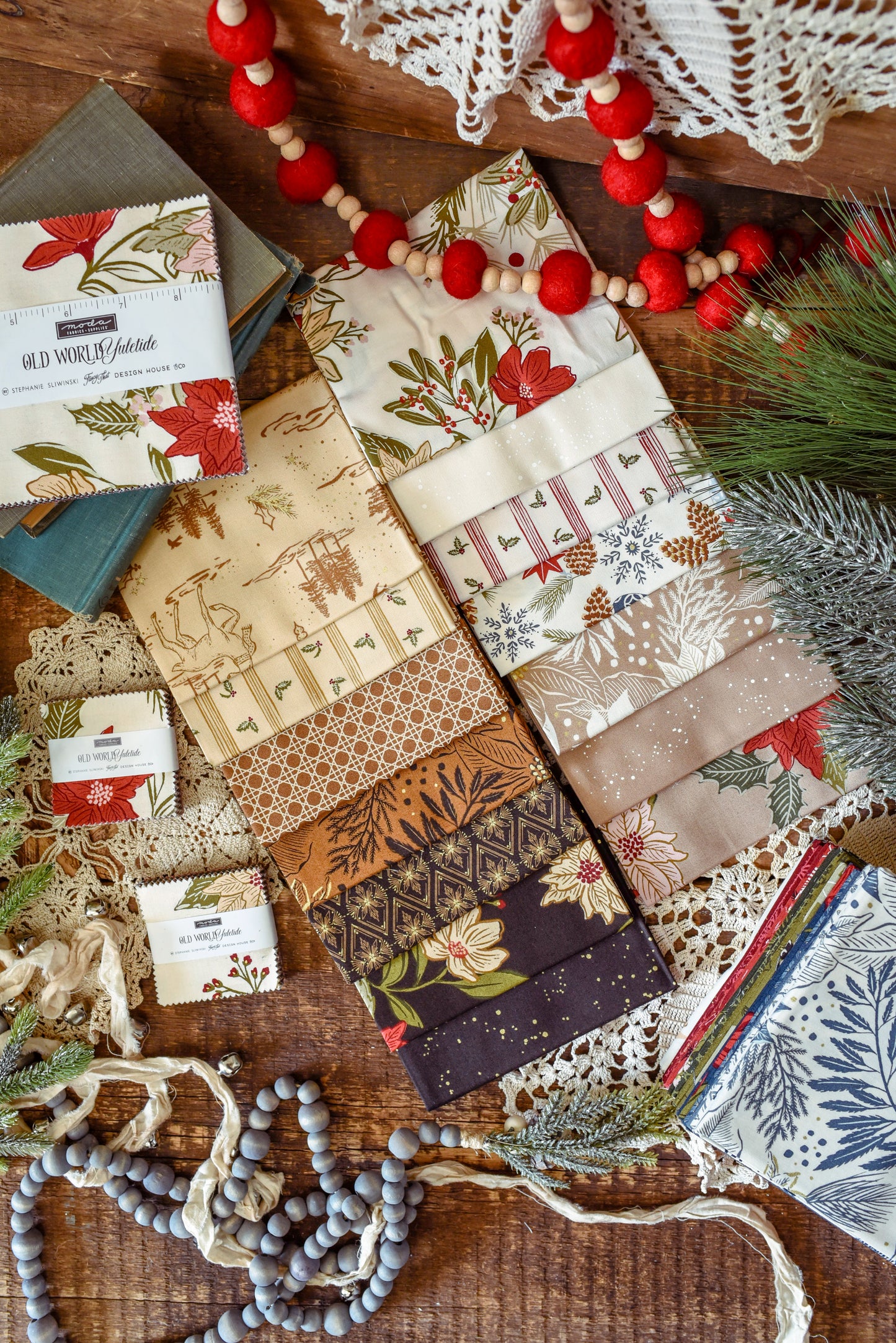 Moda Fancy That Design House Old World Yuletide Layer Cake 45620LC