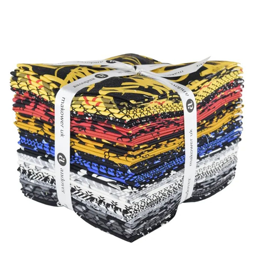 Andover Libs Elliot Iconic Fat Quarter Bundle featuring bold modern quilting fabrics
