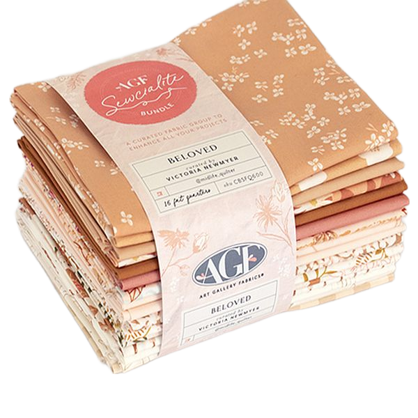 Art Gallery Fabrics Beloved fat quarter bundle with 16 labeled fat quarters
