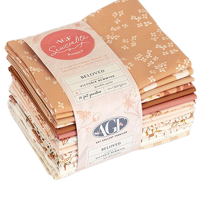 Art Gallery Fabrics Beloved fat quarter bundle with 16 labeled fat quarters