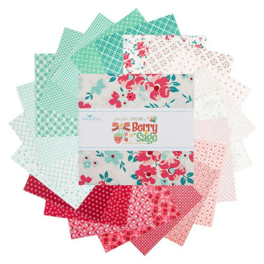 Riley Blake Berry & Sage 10" Stacker 42pc C10-17380-42