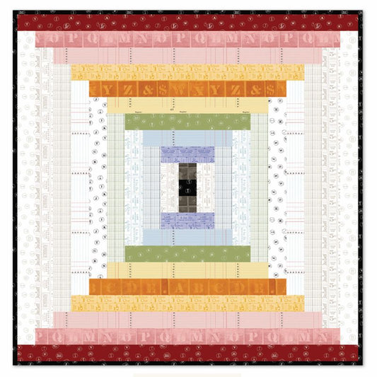 Quilt pattern PDF with grid layout and multicolor block guide diagrams