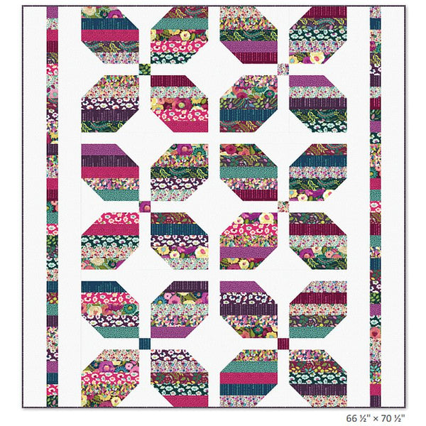 Free Fragrant Fields Jelly Roll Friendly PDF Quilt Pattern