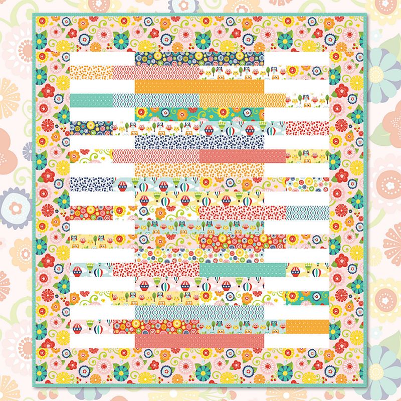 Free Lazy Day Jelly Roll Friendly PDF Quilt Pattern