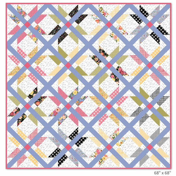 Free Mexican Star Jelly Roll Friendly PDF Quilt Pattern
