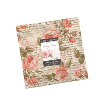 Moda Layer Cake® pack for Dearly Beloved with assorted floral fabric squares in wrap