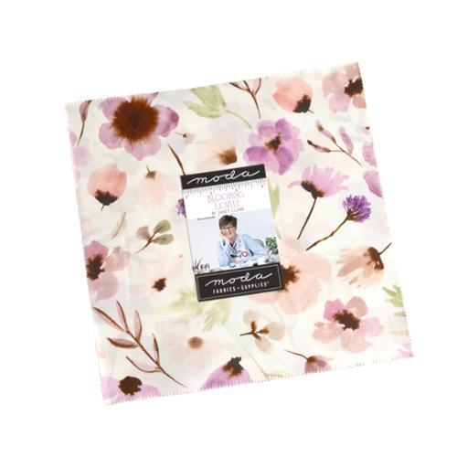 Moda Blooming Lovely Watercolours 10 Inch Fabric Layer Cake featuring soft floral and painterly quilting prints