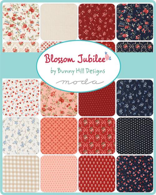 5-inch charm squares pack with assorted floral, dot, plaid, and solid fabric squares