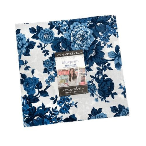 Moda Camille Roskelley Blueprint Layer Cake 10" Squares 55330LC