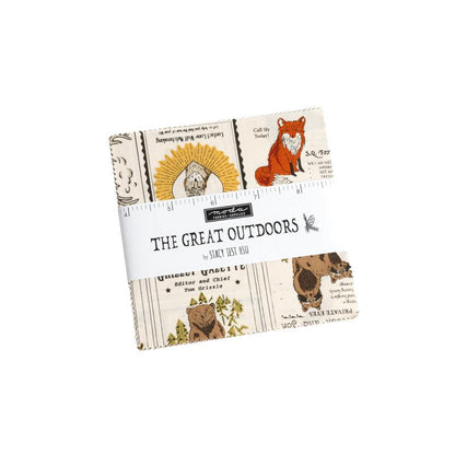 Assorted fabric charm pack with woodland and fox prints