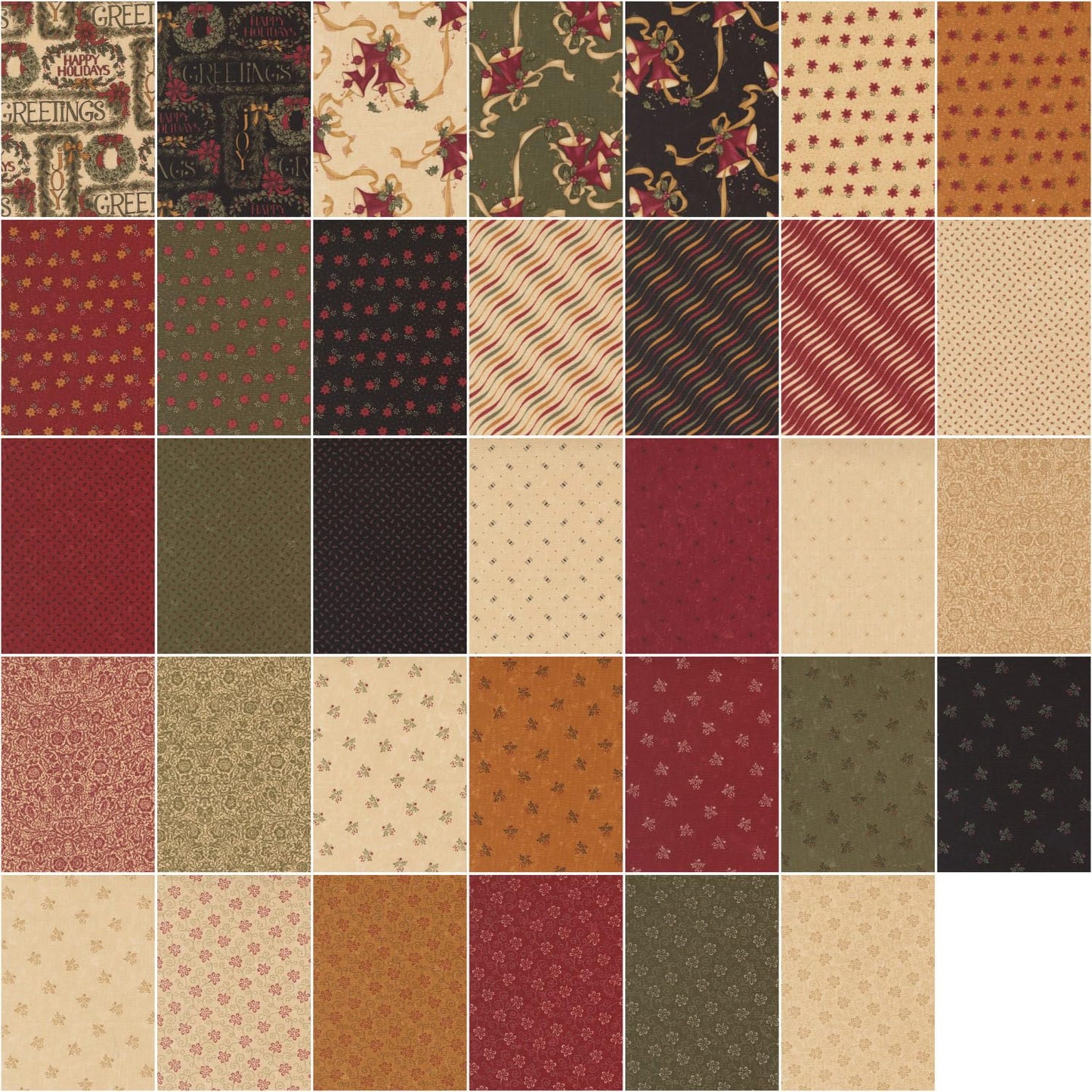 Moda Vintage Christmas Jelly Roll 2.5" Fabric Strips 9780JR