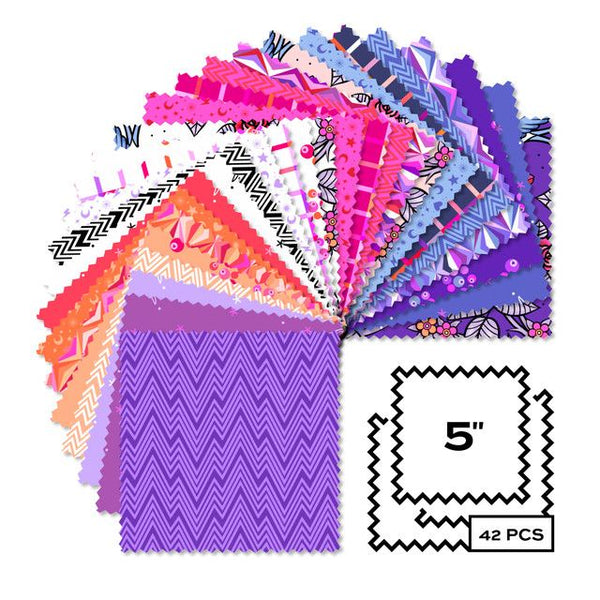 Andover Libs Elliott Perfect Day 5" Charm Square 42pc 5-PERF-42
