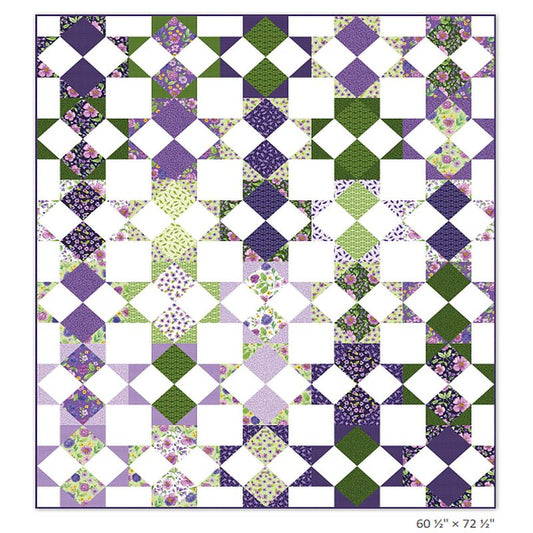 Free Plum Petals Fat Quarter Friendly PDF Quilt Pattern