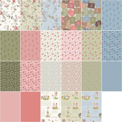 Riley Blake Anne of Green Gables 10 Inch Stacker containing 42 coordinating fabric squares
