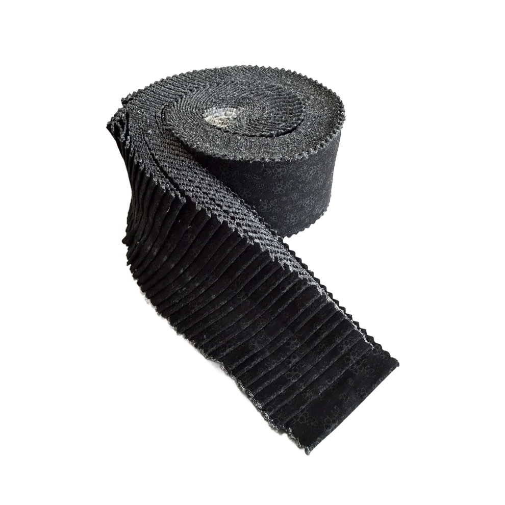 Black tonal calico floral quilt fabric roll with bundled 2.5-inch strips