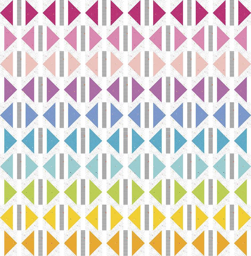 Riley Blake Colour Wall Vivid quilt design with bold geometric blocks in bright colours