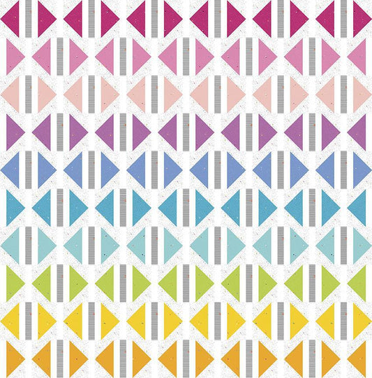 Riley Blake Colour Wall Vivid quilt design with bold geometric blocks in bright colours