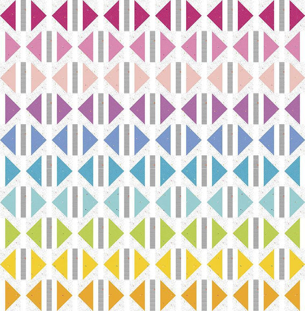 Riley Blake Colour Wall Vivid quilt design with bold geometric blocks in bright colours