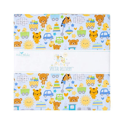 Riley Blake Special Delivery Baby Animals 10" Stacker C15280-42-10