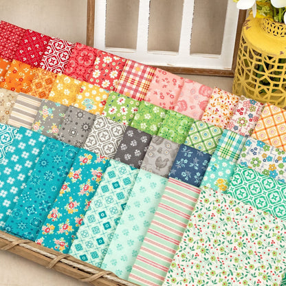Farmer's Daughter fabric collection by Riley Blake featuring floral and country inspired prints