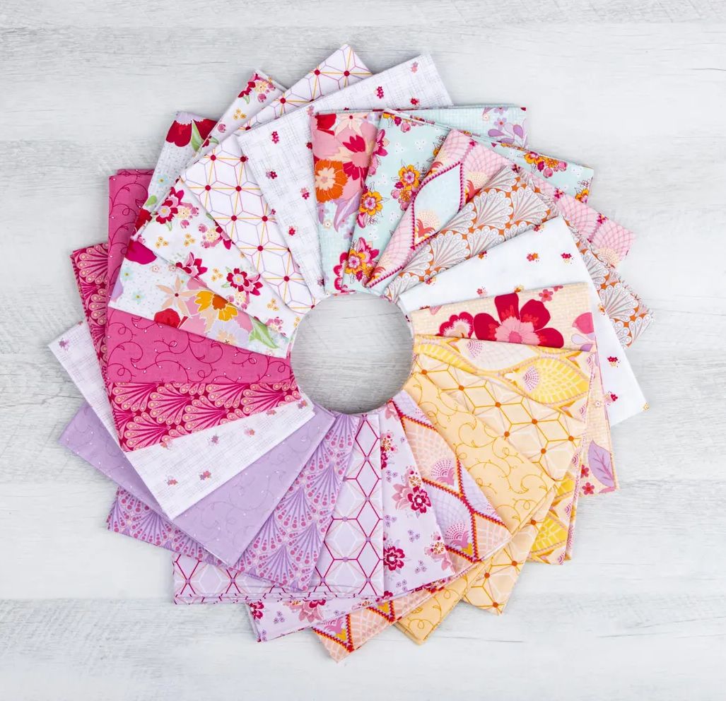 Flourish fabric collection by Riley Blake featuring floral and botanical inspired prints