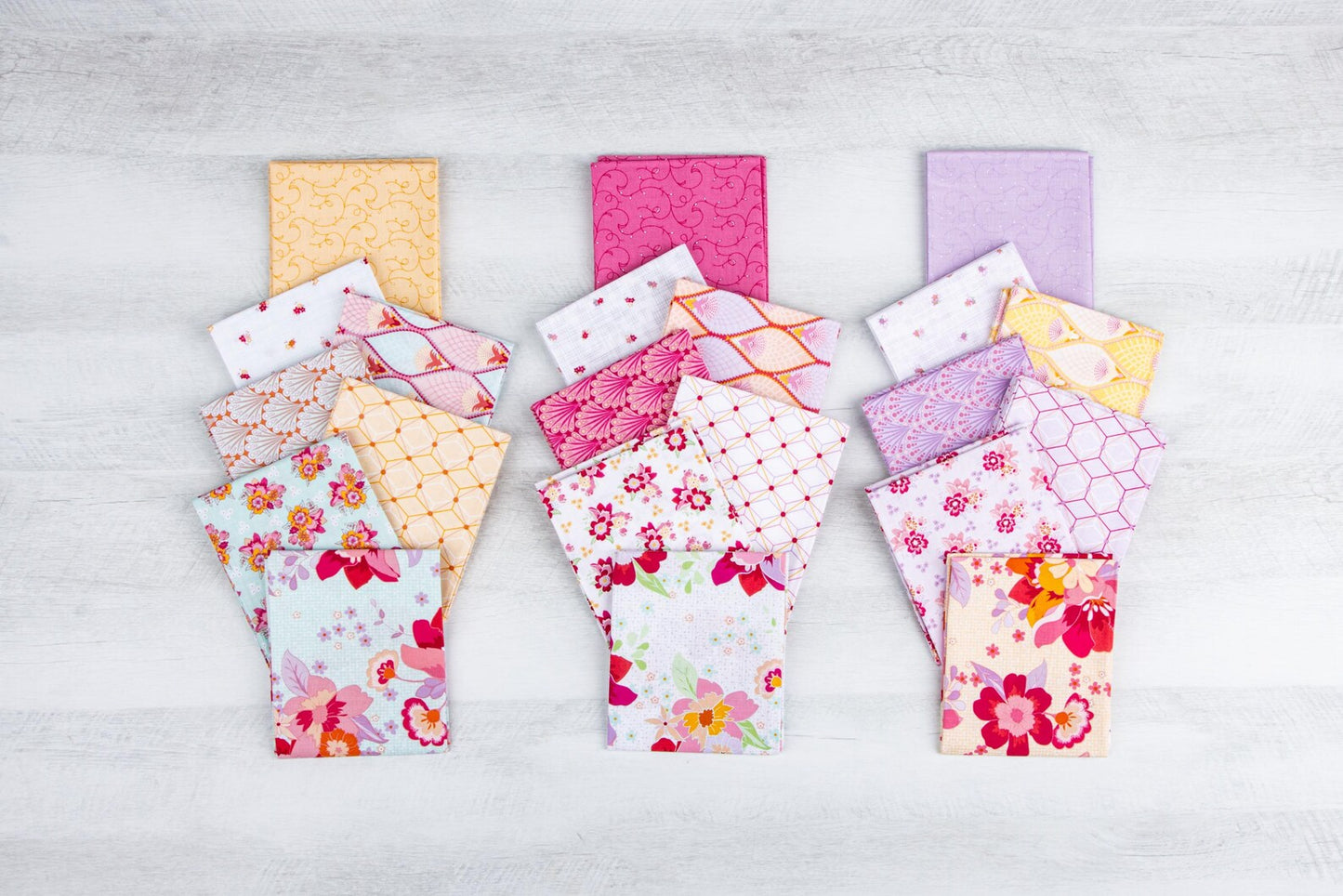 Flourish fabric collection by Riley Blake featuring floral and botanical inspired prints