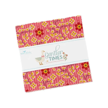 Riley Blake Gentler Times 5 Inch Stacker containing 42 coordinating fabric squares
