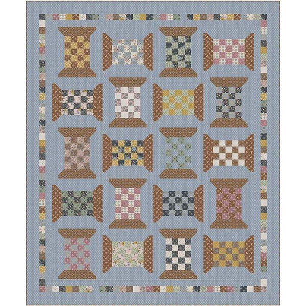 Riley Blake Honey Locust Checkered Spools Boxed Quilt Kit CKT-16270