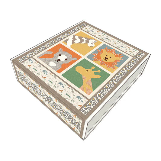 Riley Blake Leo and Savannah Safari on the Savannah Boxed Quilt Kit featuring fabrics from the Leo and Savannah collection