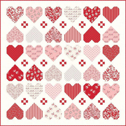 Riley Blake Letters to Cupid Heartwarming Boxed Quilt Kit CKT-16980