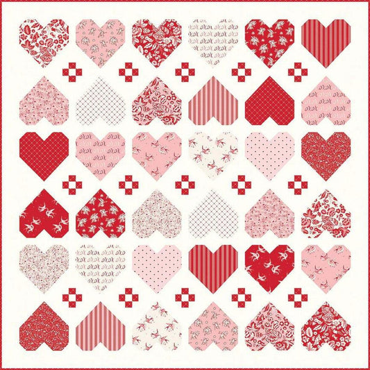 Riley Blake Letters to Cupid Heartwarming Boxed Quilt Kit CKT-16980