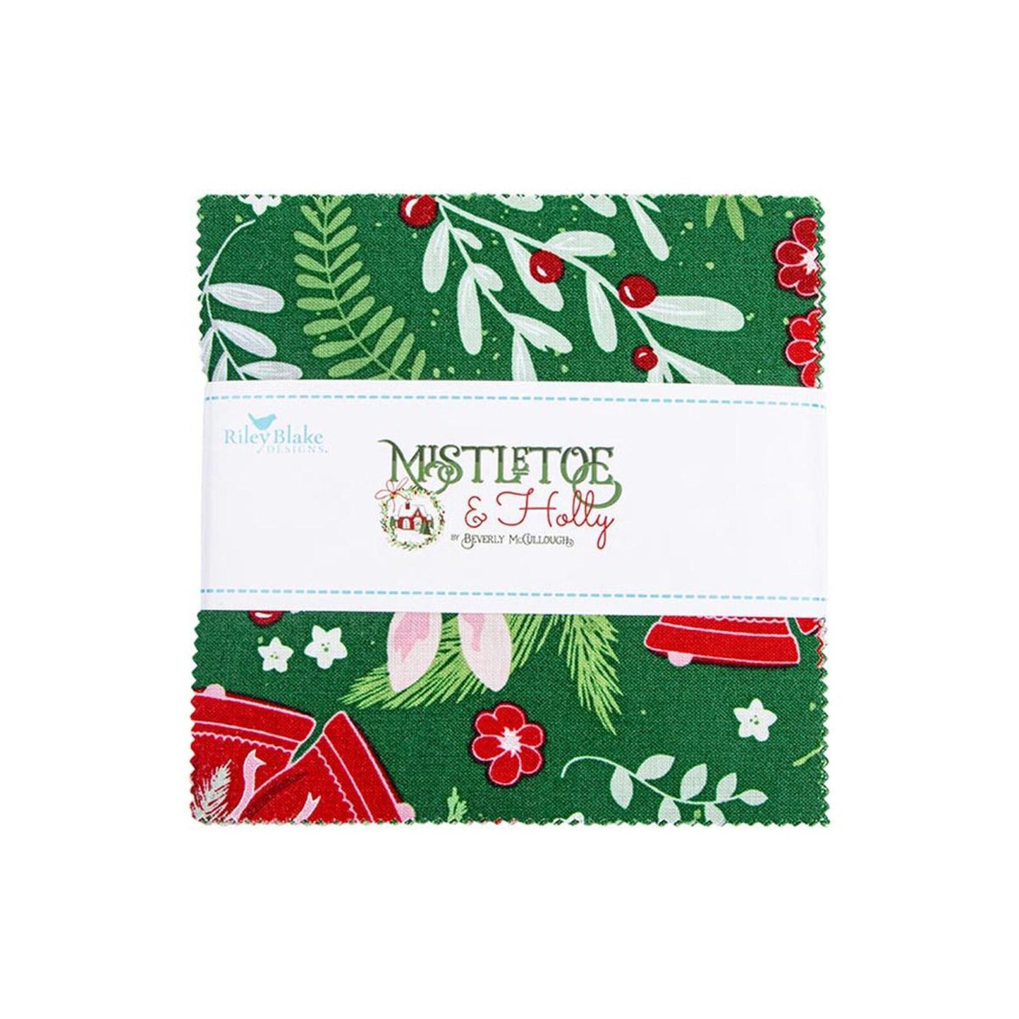 Riley Blake Mistletoe & Holly 5" Stacker 42pc 16400-42