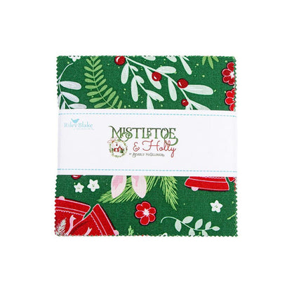 Riley Blake Mistletoe & Holly 5" Stacker 42pc 16400-42
