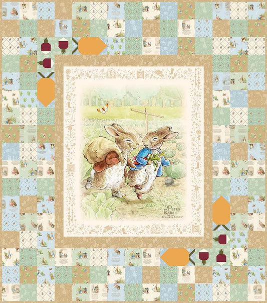Riley Blake Peter Rabbit and Benjamin Bunny Adventure Boxed Quilt Kit featuring fabrics from the Peter Rabbit and Benjamin Bunny collection
