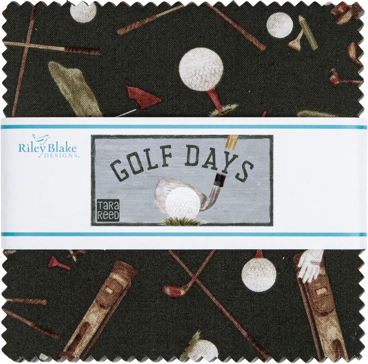 Riley Blake Tara Reed Golf Days 5" Stacker 5-13000-42 Rare Find