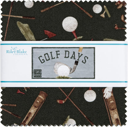 Riley Blake Tara Reed Golf Days 5" Stacker 5-13000-42 Rare Find