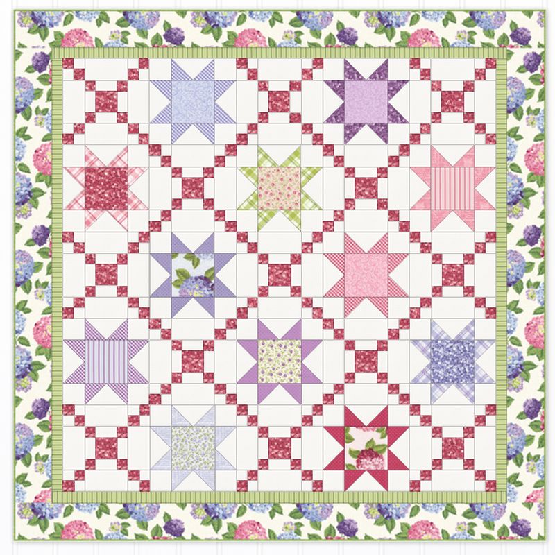 Free Starry Lattice Layer Cake Friendly PDF Quilt Pattern